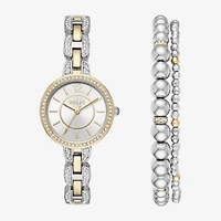 Relic By Fossil Womens Two Tone 2-pc. Watch Boxed Set Zr34504set