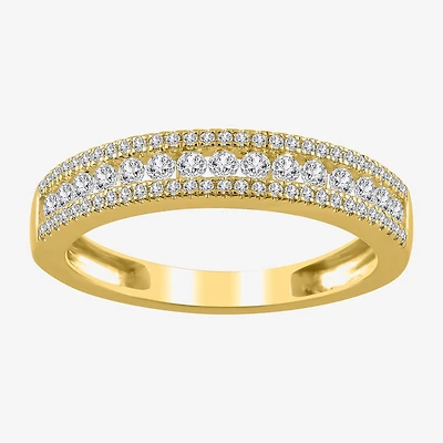 Womens 1/2 CT. T.W. Natural White Diamond 14K Gold Anniversary Wedding Band