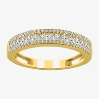 Womens 1/2 CT. T.W. Natural White Diamond 14K Gold Anniversary Wedding Band