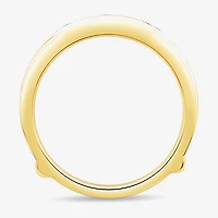 Womens 1/5 CT. Natural White Diamond 10K Gold Wedding Ring Guard