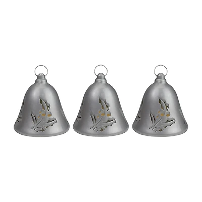 Northlight 6.5" Musical Silver Bells 3-pc. Christmas Tabletop Decor
