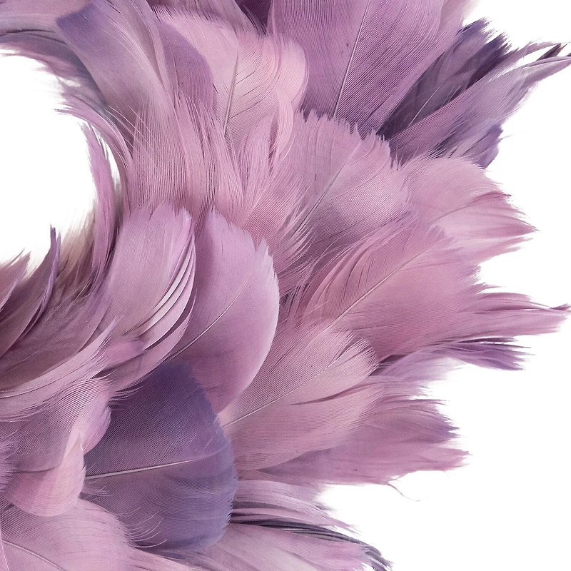 Northlight Layered Purple Feather 10-Inch Unlit Wreath