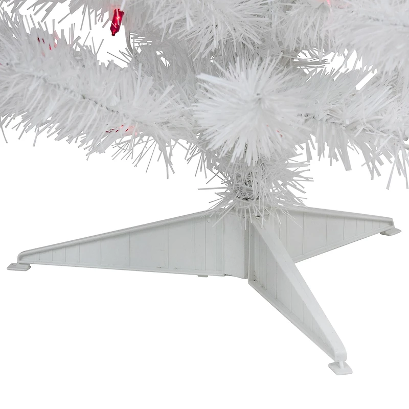 Northlight Slim White Artificial Pink Lights 3 Foot Pre-Lit Pine Christmas Tree