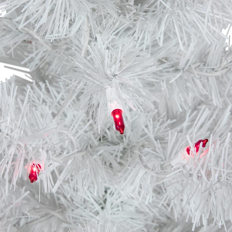 Northlight Slim White Artificial Pink Lights 3 Foot Pre-Lit Pine Christmas Tree