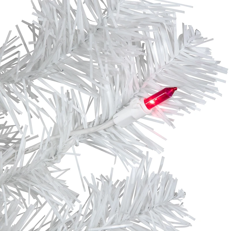 Northlight Slim White Artificial Pink Lights 3 Foot Pre-Lit Pine Christmas Tree