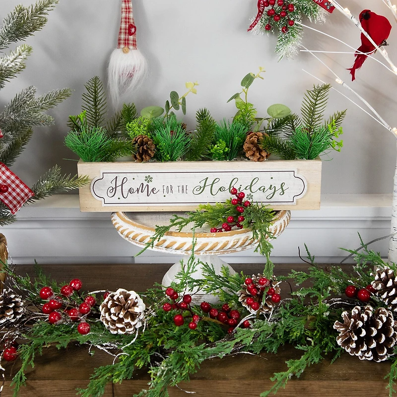 Northlight 13.75" Home For The Holidays Candle Holder Christmas Tabletop Decor