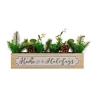 Northlight 13.75" Home For The Holidays Candle Holder Christmas Tabletop Decor