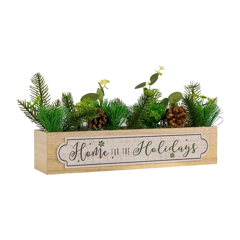 Northlight 13.75" Home For The Holidays Candle Holder Christmas Tabletop Decor