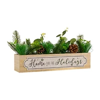 Northlight 13.75" Home For The Holidays Candle Holder Christmas Tabletop Decor