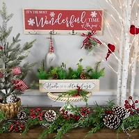 Northlight 13.75" Home For The Holidays Candle Holder Christmas Tabletop Decor