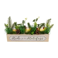 Northlight 13.75" Home For The Holidays Candle Holder Christmas Tabletop Decor