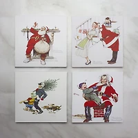Northlight Set Of 4 Classic Norman Rockwell Christmas Scene Prints Canvas Art