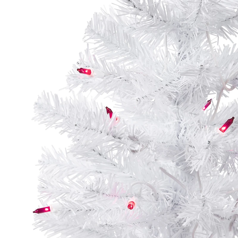 Northlight Woodbury White Slim Artificial Lights Foot Pre-Lit Pine Christmas Tree