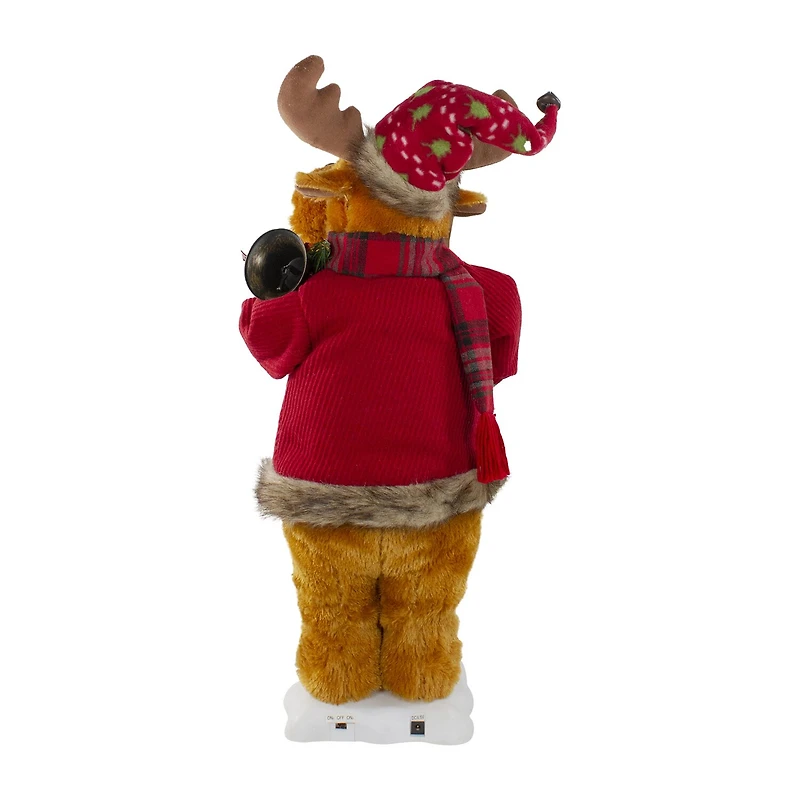 Northlight 24" Animated Musical Moose Christmas Figurine