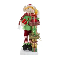 Northlight 30-Inch Little Animated Elf With Star Musical Christmas Santa Figurine