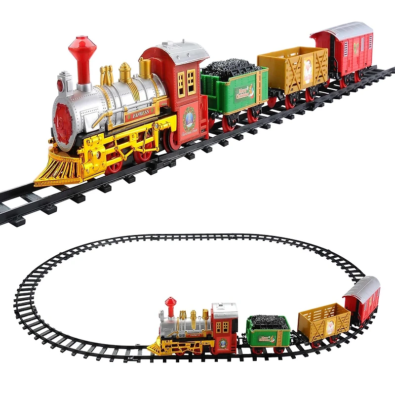 Northlight Battery Operated And Animated Express Train Set With Sound 12-pc. Christmas Tabletop Decor