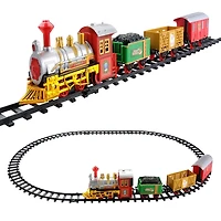 Northlight Battery Operated And Animated Express Train Set With Sound 12-pc. Christmas Tabletop Decor