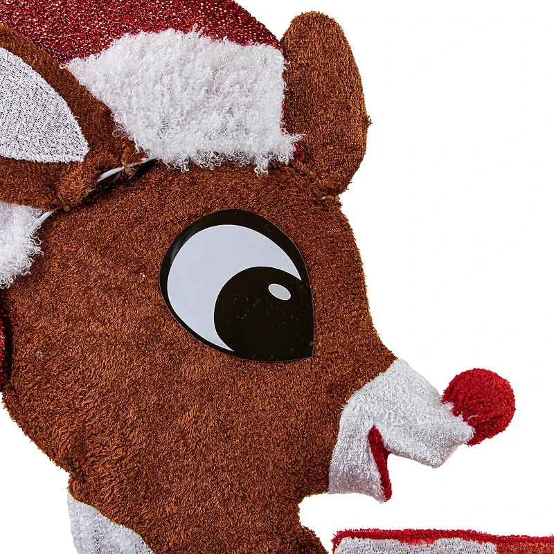 Northlight 36" Led Rudolph Reindeer Crossing Outdoor Sign Christmas Yard Art