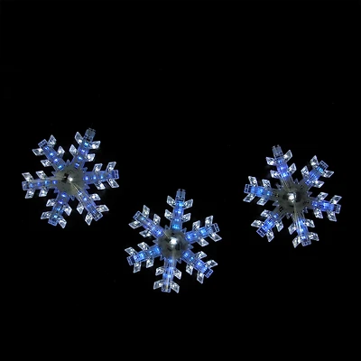 Northlight 25" Cascading White And Blue Snowfall Led Snowflake String Lights