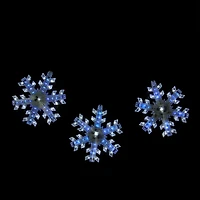 Northlight 25" Cascading White And Blue Snowfall Led Snowflake String Lights