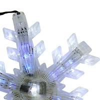 Northlight 25" Cascading White And Blue Snowfall Led Snowflake String Lights