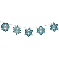 Northlight 10ct Blue And White Snowflake 4.5-Feet White Wire String Lights