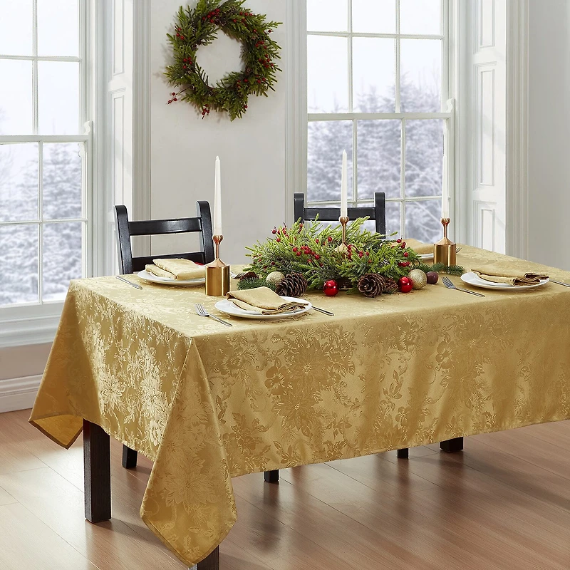Elrene Home Fashions Poins Elegance 52x70 Tablecloth