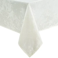 Threadmade Poinsettia Elegance Jacquard Holiday Tablecloth