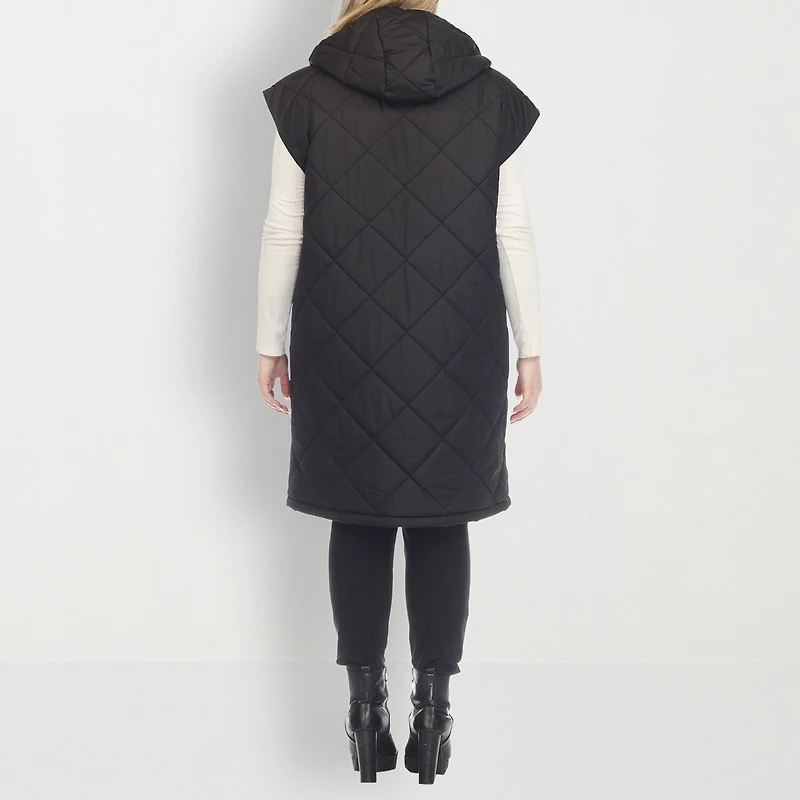 White Mark Womens Lightweight Plus Puffer Vest