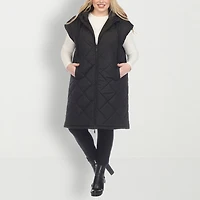 White Mark Womens Lightweight Plus Puffer Vest