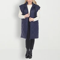White Mark Womens Lightweight Plus Puffer Vest