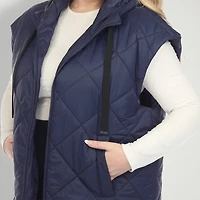 White Mark Womens Lightweight Plus Puffer Vest