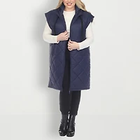 White Mark Womens Lightweight Plus Puffer Vest