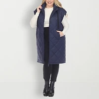 White Mark Womens Lightweight Plus Puffer Vest