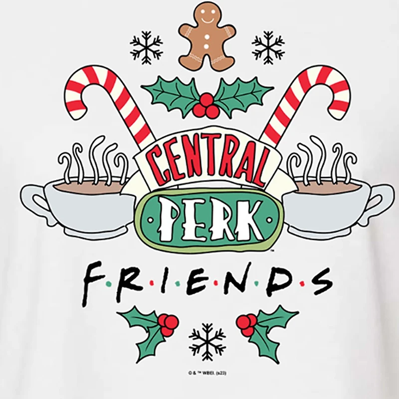 Womens Crew Neck Short Sleeve Regular Fit Friends Graphic T-Shirt