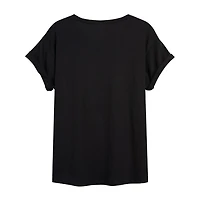 Heat Mister Tee Womens Crew Neck Short Sleeve Graphic T-Shirt