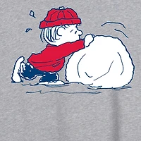 Peanuts Snow Tee Womens Crew Neck Short Sleeve Regular Fit Graphic T-Shirt