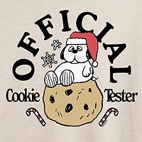 Official Cookie Tester Womens Crew Neck Short Sleeve Regular Fit Snoopy Graphic T-Shirt