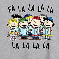 Peanuts Fa La Tee Womens Crew Neck Short Sleeve Graphic T-Shirt