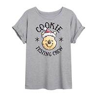 Womens Crew Neck Short Sleeve Regular Fit Winnie The Pooh Graphic T-Shirt
