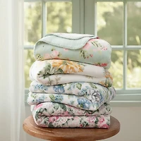 Laura Ashley Reversible Coco Plush Throw