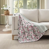 Laura Ashley Reversible Coco Plush Throw