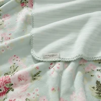 Laura Ashley Reversible Coco Plush Throw