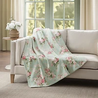 Laura Ashley Reversible Coco Plush Throw
