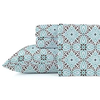 Pointehaven Cotton Heavy Weight 170 GSM Printed Flannel Sheet Set