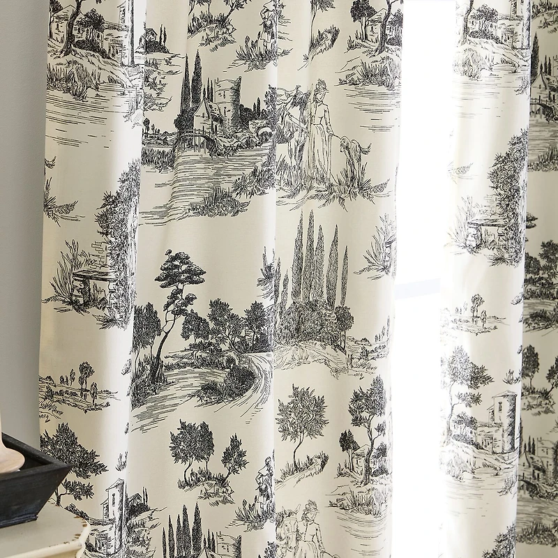 Martha Stewart Village Back Tab Blackout Set of 2 Curtain Panel
