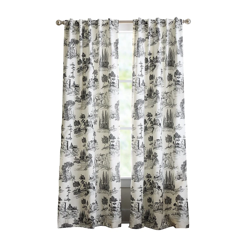 Martha Stewart Village Back Tab Blackout Set of 2 Curtain Panel