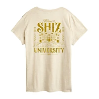 Shiz University Womens Crew Neck Short Sleeve Regular Fit Wicked Graphic T-Shirt
