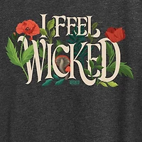Womens Crew Neck Short Sleeve Regular Fit Wicked Graphic T-Shirt