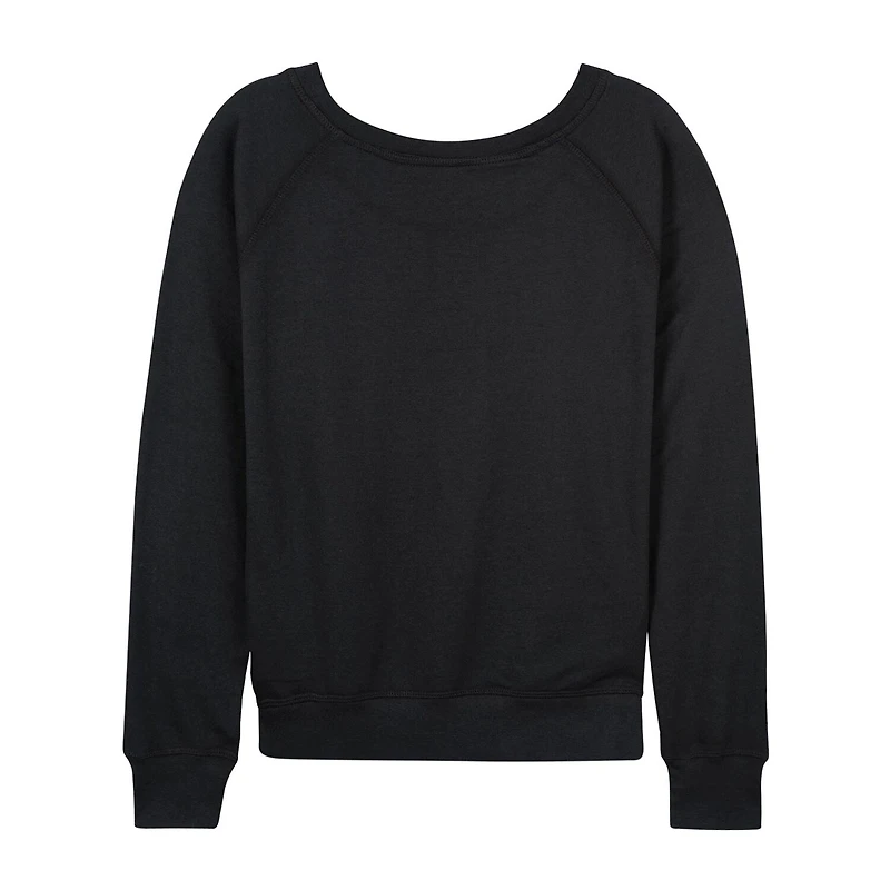 Emerald City Womens Boat Neck Long Sleeve Wicked Graphic T-Shirt